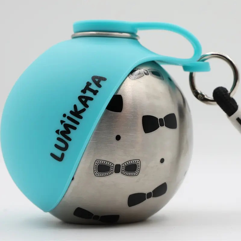 Lumikata 2-in-1 Portable Dog Water Bottle with Silicone Foldable Bowl - 10 oz Stainless Steel, Leak-Proof Design for Small Dogs